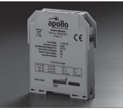 Apollo XP95 DIN Rail Switch Monitor